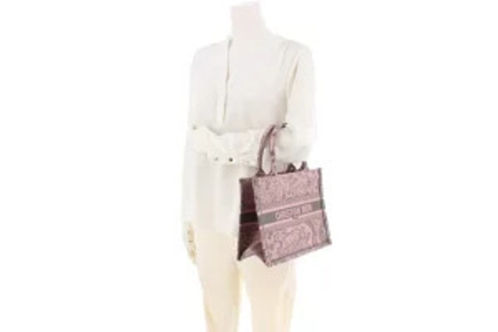 Dior de Toile Canvas Jouy Bag Tote Embroidery Book
